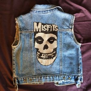 Toddler Misfits Denim Vest w Patches